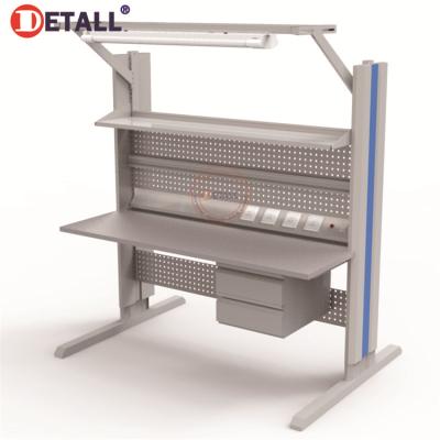 China Esd Work Table Garage Metal Worktable Workbench Mobile Phone Repair Desks Detall- Lathe Line Workstation for sale