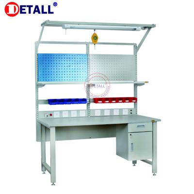 China Cold Rolled Steel ESD Workbench For Electronics Repairing With Germany Standard Plugs for sale