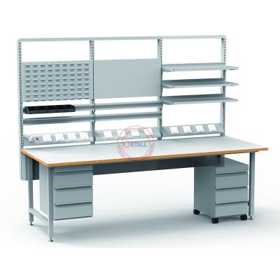 China Machinery Repair Shops Detall Technical Electronics Worktable Steel ESD Workbench for sale