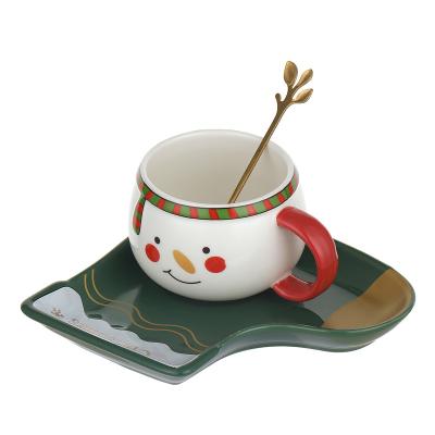 China Sustainable Luxury Creative Christmas Santa Socks Shape Christmas Red Coffee Mug for sale