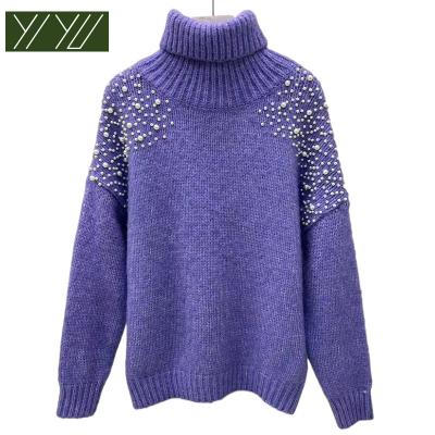 China QUICK DRY Classic Neck Style Collection Winter Long Sleeve Turtle Decorated Turtleneck Knit Sweater for sale