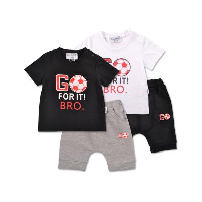 China 2022 Summer Baby Boys Casual Clothes Sets Kids Cotton T-shirt Shorts Outfit 2pcs for sale