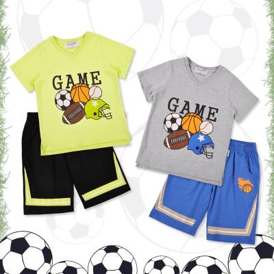 China Casual T-shirt Tops+shorts Casual Outfits Clothes Sets Baby Boy Clothes Set Print Summer Boys Character Long Sleeve Clothing Set 360 for sale