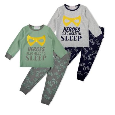 China Casual Wholesale Cartoon Babaies Sets 100%cotton Children's Pajamas 2 Set Boys Girl Kids Spring Children Sleepwear Set for sale