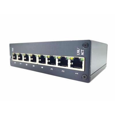 China 8-port 10/100M industrial Ethernet fiber optic switch for high temperature and cold resistance rail transit 1.6G for sale