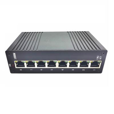 China Shell Property: Industrial DIN Grade 8 Rail Port Gigabit Switch Can Add Poe Power Supply Function 1 Buyer for sale