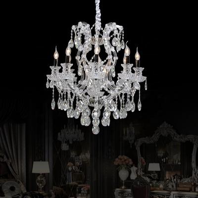 China New Design European High End Luxury Black Pearl Factory Style Crystal Chandelier for sale