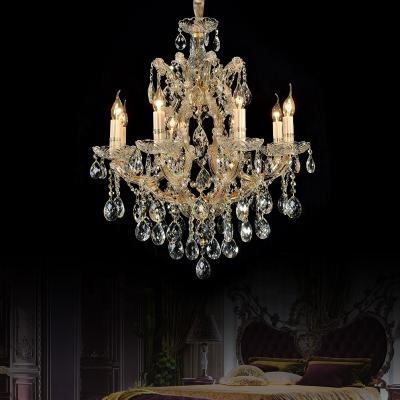 China New Promotion European Modern Luxury Gold Crystal Chandelier European Style Chandelier for sale