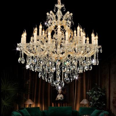 China Chandelier European Handmade European Style Candle Clip Glass Crystal Luxury Chandelier for sale