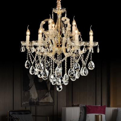 China European Style Low Price Best Quality Gold Crystal Chandelier Room Luxury Chandelier for sale