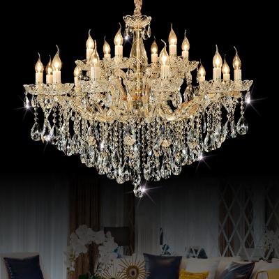 China Luxury gold Crystal Chandelier European style low price best quality for living room dining room for sale