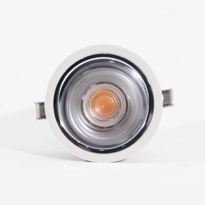 China Modern LED Recessed Downlight Anti Glare Design Adjustable Angle White Downlight 2700K-4000K for sale