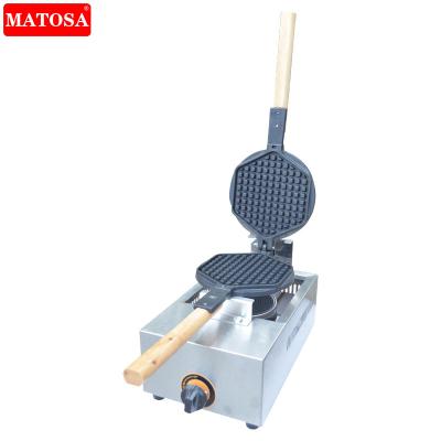 China Non-Stick Cooking Surface Kitchen Equipment Commercial Gas Waffle Maker LPG Stainless Steel Waffle Machine For Wholesale for sale