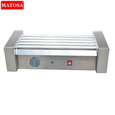 China Outdoor Manufacturers Supply Stainless Steel Safe Hot Dog Grill Sausages Roller Electric Hot Dog Machine 5sticks for sale