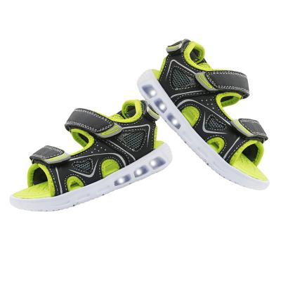 China Hot Selling Breathable Comfortable Luminous Slippers Kids Indoor Outdoor Shoes Led Light Sandals Kids for sale