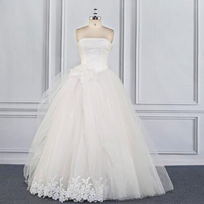 China Girl's Modern Fashionable Wedding Dress TW16022 2017 Breathable Slim Floor Length With Sweep Train Wedding Dress for sale