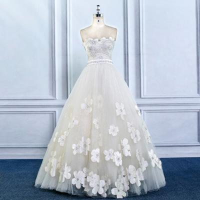 China Newest Fashion Breathable Dress Long Tail Luxury Royal Wedding Dress/-shoulder Wedding Dresses TW16030 for sale