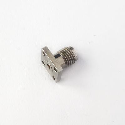 China Female RF 1.85mm Millimeter Wave Straight Connector With Four Hole Clamp for sale