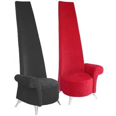 China European Modern High Back Chair Left Or Right Arm Tall Velvet Potenza Chair for sale