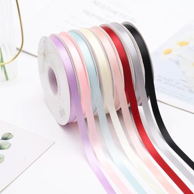 China 10 Mm Color Polyester Satin Ribbon Flower Gift Wrapping Cake Ribbon Holographic Pure Handmade Ribbon DIY Box Materials for sale