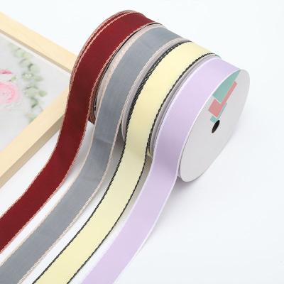 China Hot Selling 25mm*25 yards Holographic Valentine's Day Gift Flower Wrapping Hair Bows Wedding Party Decorative Satin Ribbon Roses for sale