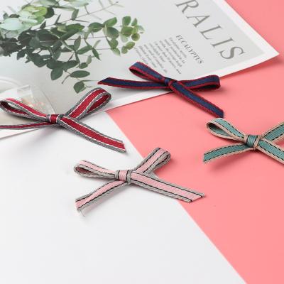 China Handmade Recyled DIY Silver Rim Satin Ribbon Bow Dressing Decoration Accessories Ribbon for Bows for sale