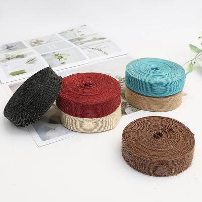 China Recyled Color Silk Canvas Ribbon Decoration Gift Wrapping Ribbon Party Clothing Accessories DIY Handmade Canvas Ribbon for sale