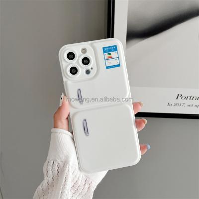 China Shockproof Simple English White Fridge For Phone Max 13 12 11 Pro XR Multi-pattern Mobile Phone Case for sale