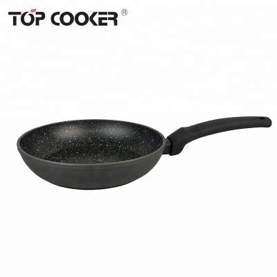 China Market Sustainable Induction Full Spain Marble Coating Frying Pan for sale