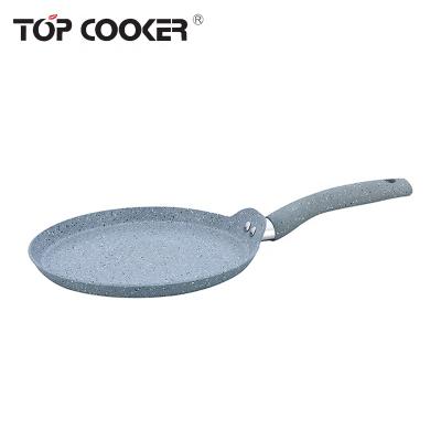 China Sustainable Pressed Aluminum Marble Coating Pancake Pan for sale