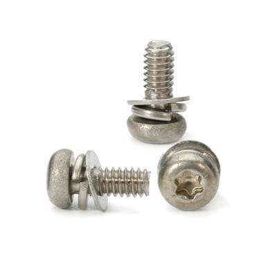 China Custom Nickel Plated Round Pan Combination Main Cross Screw From Pan Factory With Cover Screw Combination Set Screw for sale