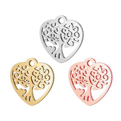 China FASHIONABLE Heart Shaped Tree of Life Stainless Steel Men Women Fashion Jewelry RTS Chosen Animal Rabbit Pendant No Chain For Trendy Jewelry for sale