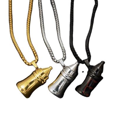 China Creative Hiphop Jewelry RTS Design Gold Plated Stainless Steel Conductor Pendant New Chosen For Men Women Jewelry for sale