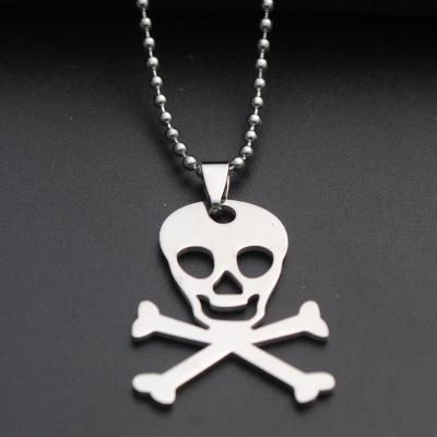 China Hiphop Voted Newest Hip Hop Jewelry RTS Stainless Steel Sign Bone Skull Poisonous Pendant For Hitter Jewelry for sale