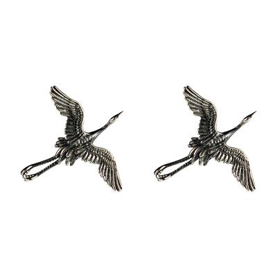 China FASHIONABLE New Arrival Jewelry RTS Ethnic Style 925 Sterling Silver Flying Animal Crane Stud Earrings For Women Jewelry for sale