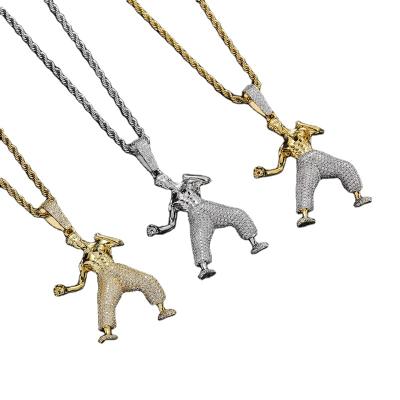 China Hiphop Chosen RTS Jewelry Iced Out Bling Bling Bruce Lee Brass Micro Numeral Ziron Insert Pending Necklace For Men Jewelry for sale