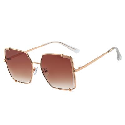 China Trendy Fashion Sun Glasses Frame Sunglasses Women Big 2021 New Personality Sun Shade Lenses FDY95695 for sale