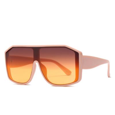 China Fashion Sunglasses Gradient Sunglass One Piece Leopard Oversized Sun Glasses Wholesale Sunshade UV400 Sunglasses for sale