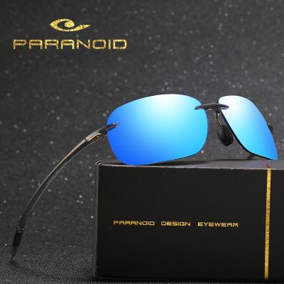 China New Ultralight PARANOID Sports Sunglasses Men Outdoor Fashion Rimless Sun Glasses Rimless Sun Glasses P8511 for sale