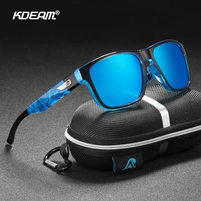 China Sports Sunglasses KDEAM 2021 Movie New Real Polarized Sun Glasses Shape Unisex Square Driving Sunglasses Outdoor Sports UV400 KD109 for sale