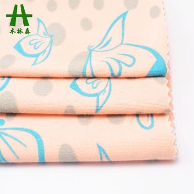 China Hot Sale Stretch Mulinsen Textile Polyester Spandex Printing 100D DTY Knitted Double Brushed Fabric Manufacturer for sale