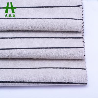 China Mulinsen Suede Fabric Textile Stretch High Quality Jacquard Dyed for sale