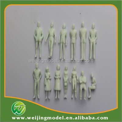 China Durable ~1:300 Scale Miniature 1:50 Scale Model White Figure For Architectural Model Layout / Landscape Layout for sale