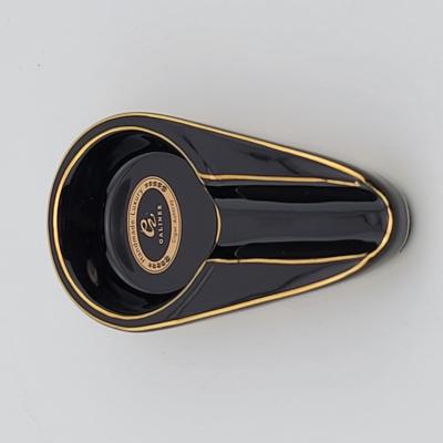 China Wholesale High-Grade Custom Made Cigarette Cigar Ashtray Fashion Gold Morden Fashion Ceramic Cigar Ashtray for sale