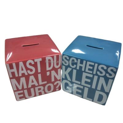 China European Hot Selling Ceramic Money Saving Box Ceramic Piggy Bank for sale