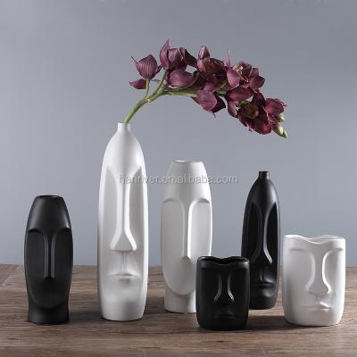 China Minimalist custom modern nordic single face porcelain ceramic flower for gift decoration for sale