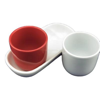 China Unique Design Drug Shape Mug Stocked Ceramic Mug With Dish 120ml for sale