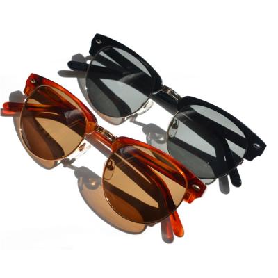 China Fashion Sifier Sunglasses Combined Metal and Italian Acetate Polarized Lens Acetate Sunglasses for sale