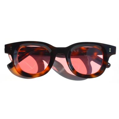 China Brown Acetate Sunglasses Fashionable Sifier Acetate Sunglasses for sale