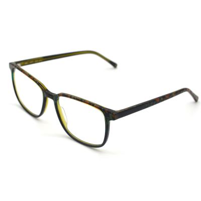 China Square Glass Optical Frame Acetate Men's Optical Glasses for sale